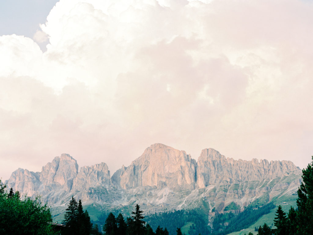 Mountain range of the Dolomites in Italy.