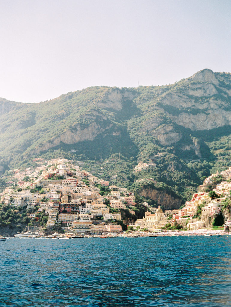 Amalfi Coast as seen from a boat