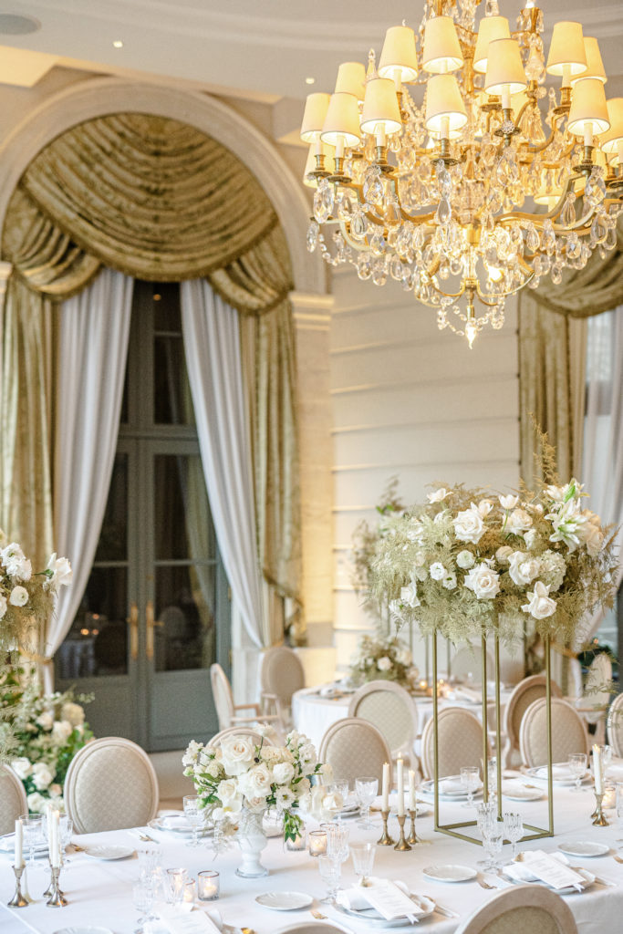 Ritz Paris wedding reception inspired by Coco Chanel