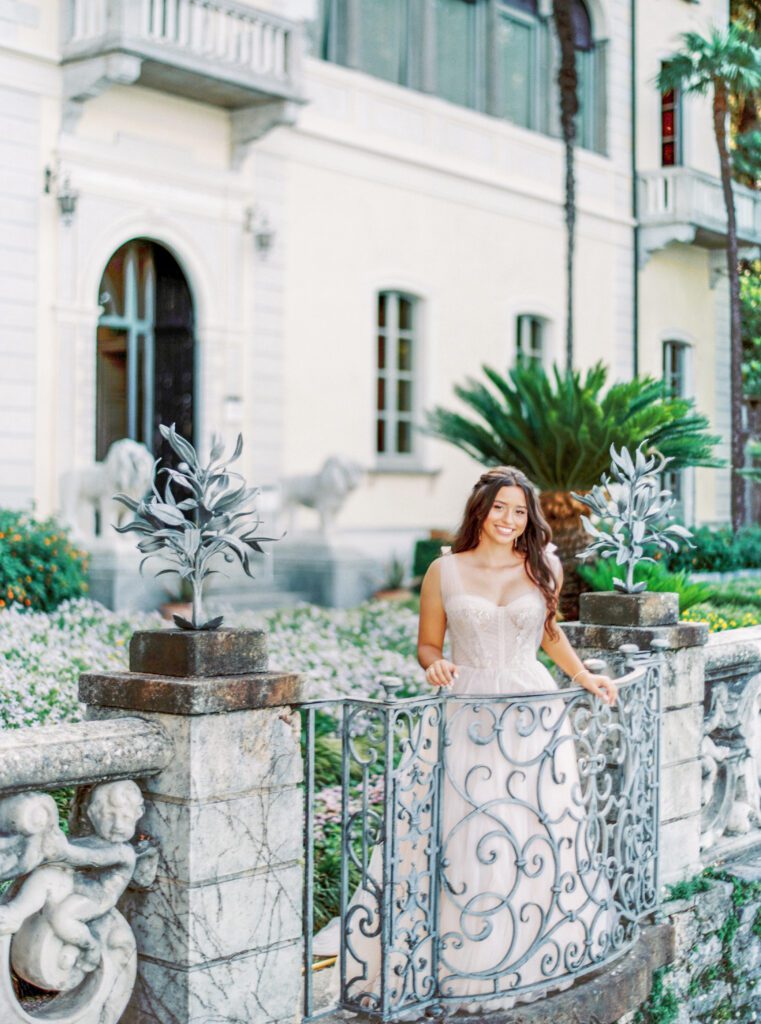 Quinceañera at Villa Monastero on Lake Como in Italy photographed by Lake Como photographer