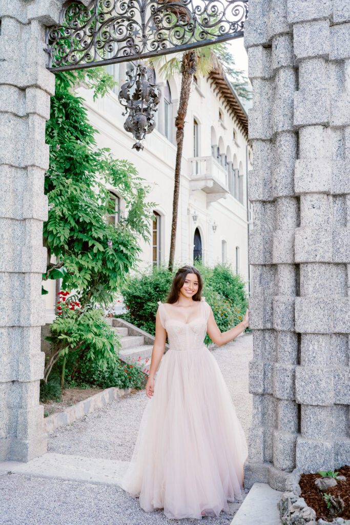 Quinceañera at Villa Monastero on Lake Como in Italy photographed by Lake Como photographer