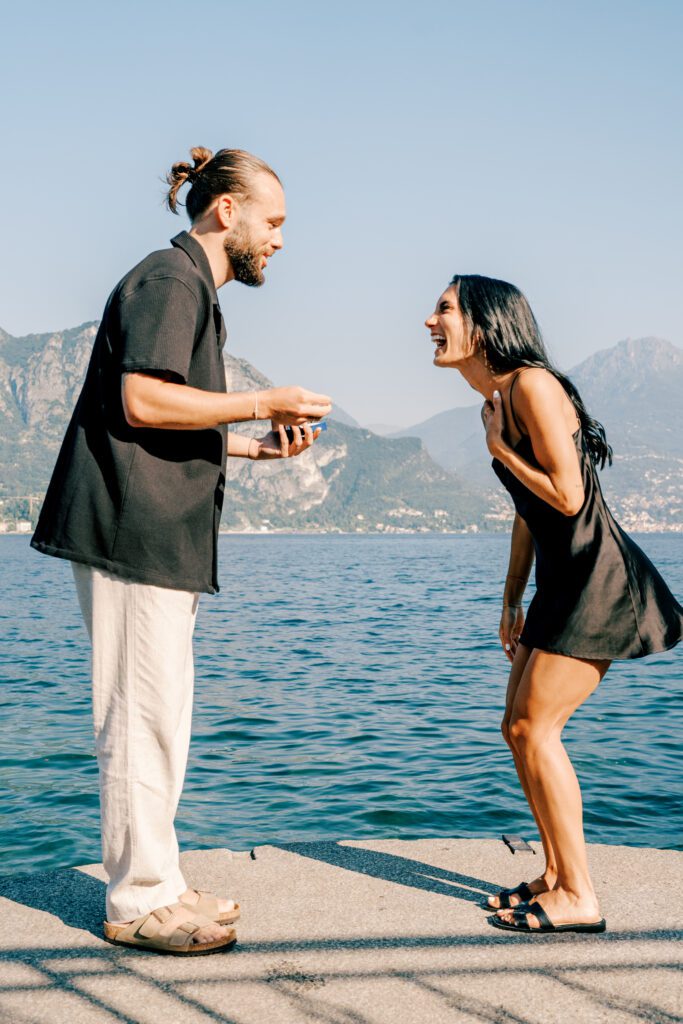 Lake Como wedding proposal