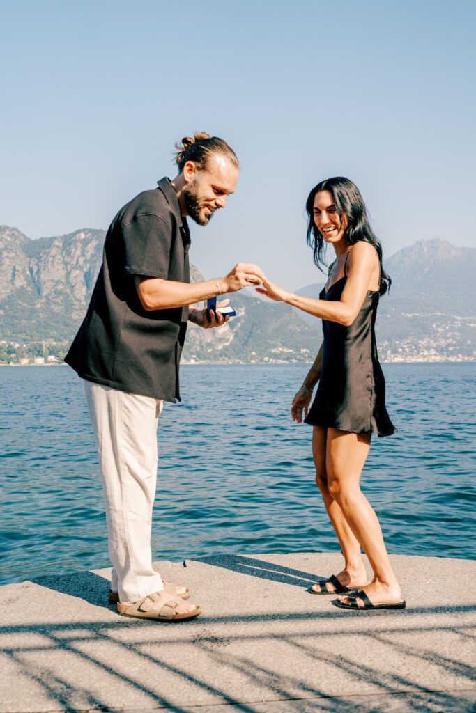 Lake Como wedding proposal