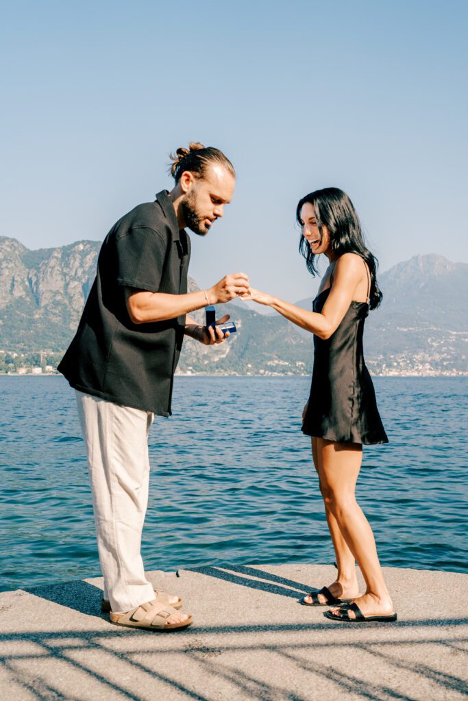 Lake Como wedding proposal