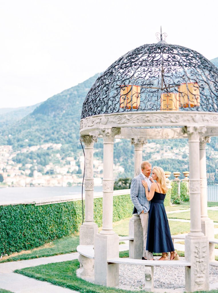 Lake Como engagement session at Passalacqua photographed by Lake Como photographer