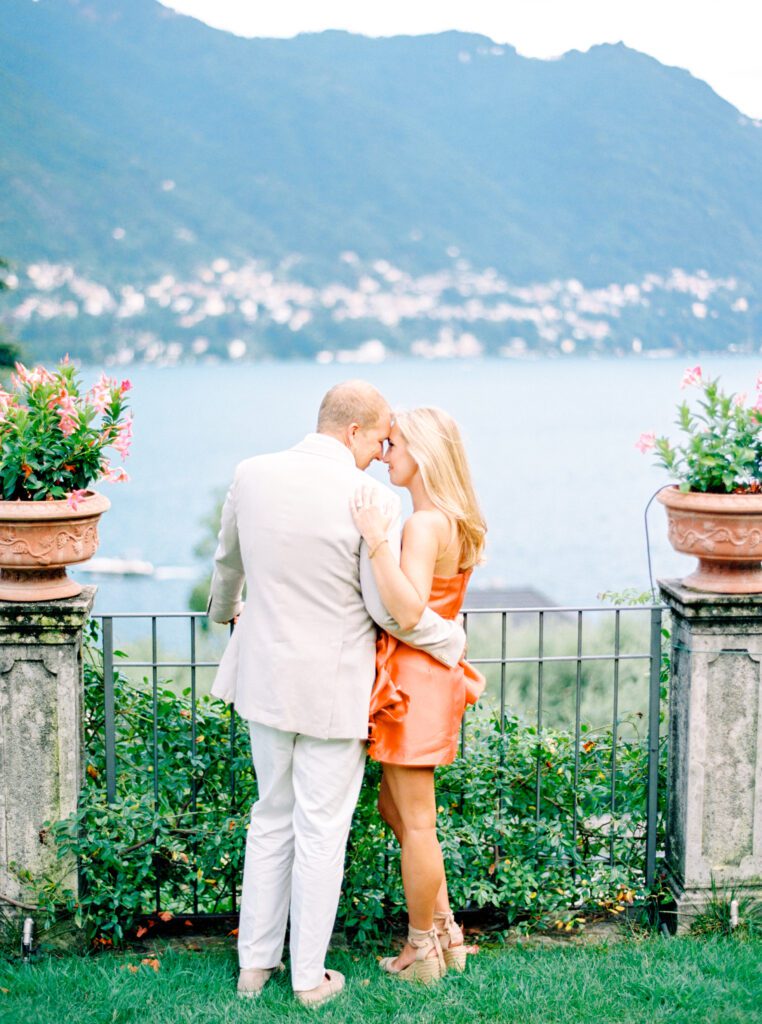 Lake Como engagement session at Passalacqua photographed by Lake Como photographer