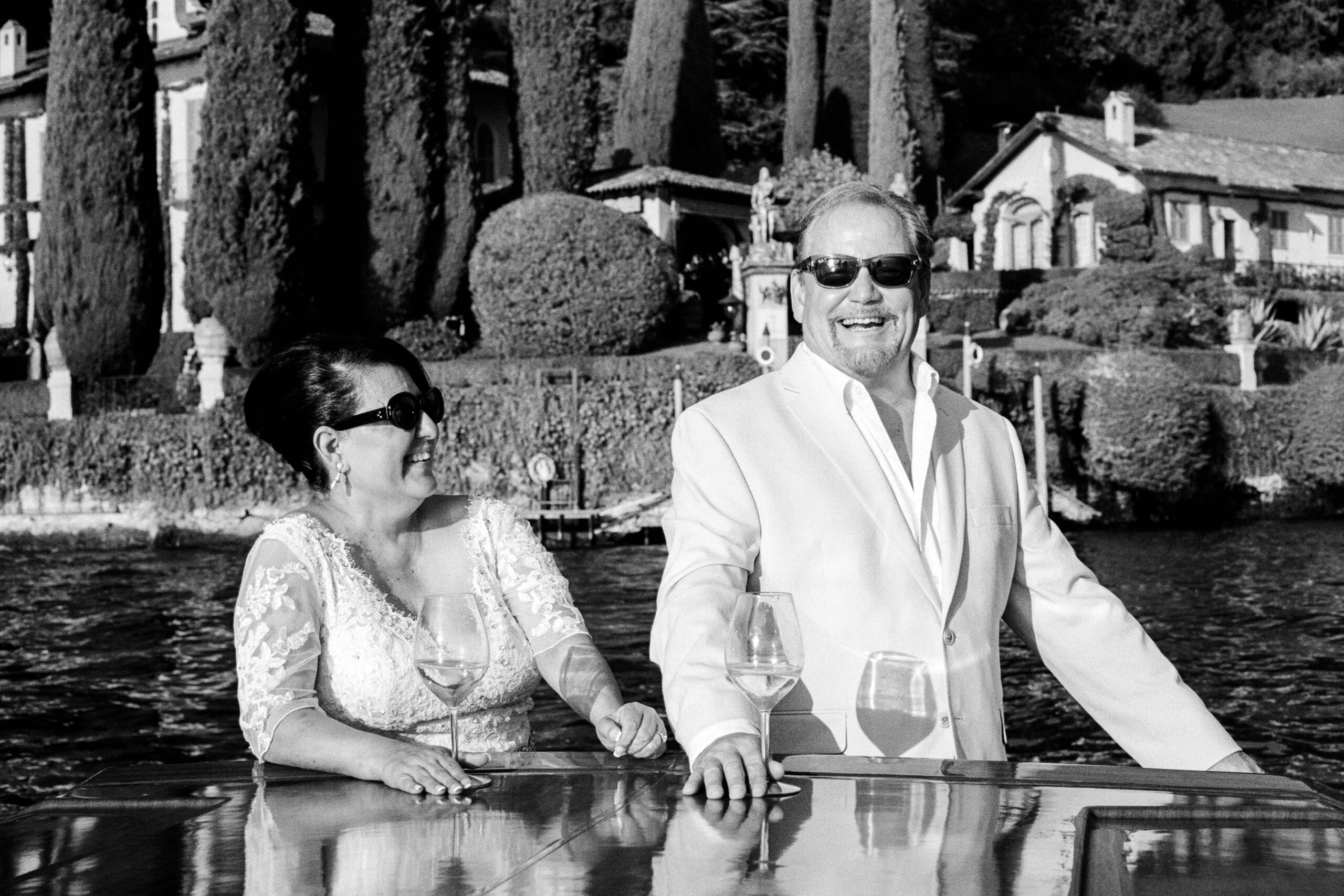 Lake Como Anniversary session on boat ride photographed by Lake Como photographer