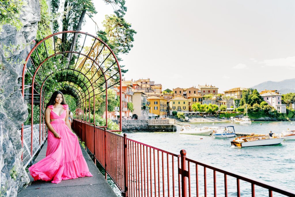 Quinceañera in Varenna on Lake Como in Italy photographed by Lake Como photographer