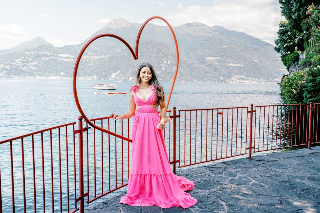 Quinceañera in Varenna on Lake Como in Italy photographed by Lake Como photographer